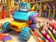 Robot Car Coloring Book: Transform & Paint - Kids Art Game