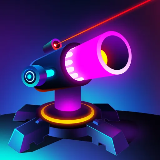 Neon Blast: Merge Cannon Tower Defense Game
