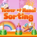 Tower of Hanoi Sort Puzzle: Color & Number Logic Game